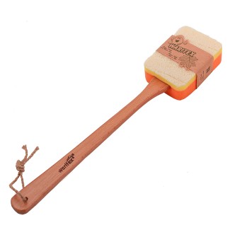 Shower-time Sponge Loofah with wooden handle
